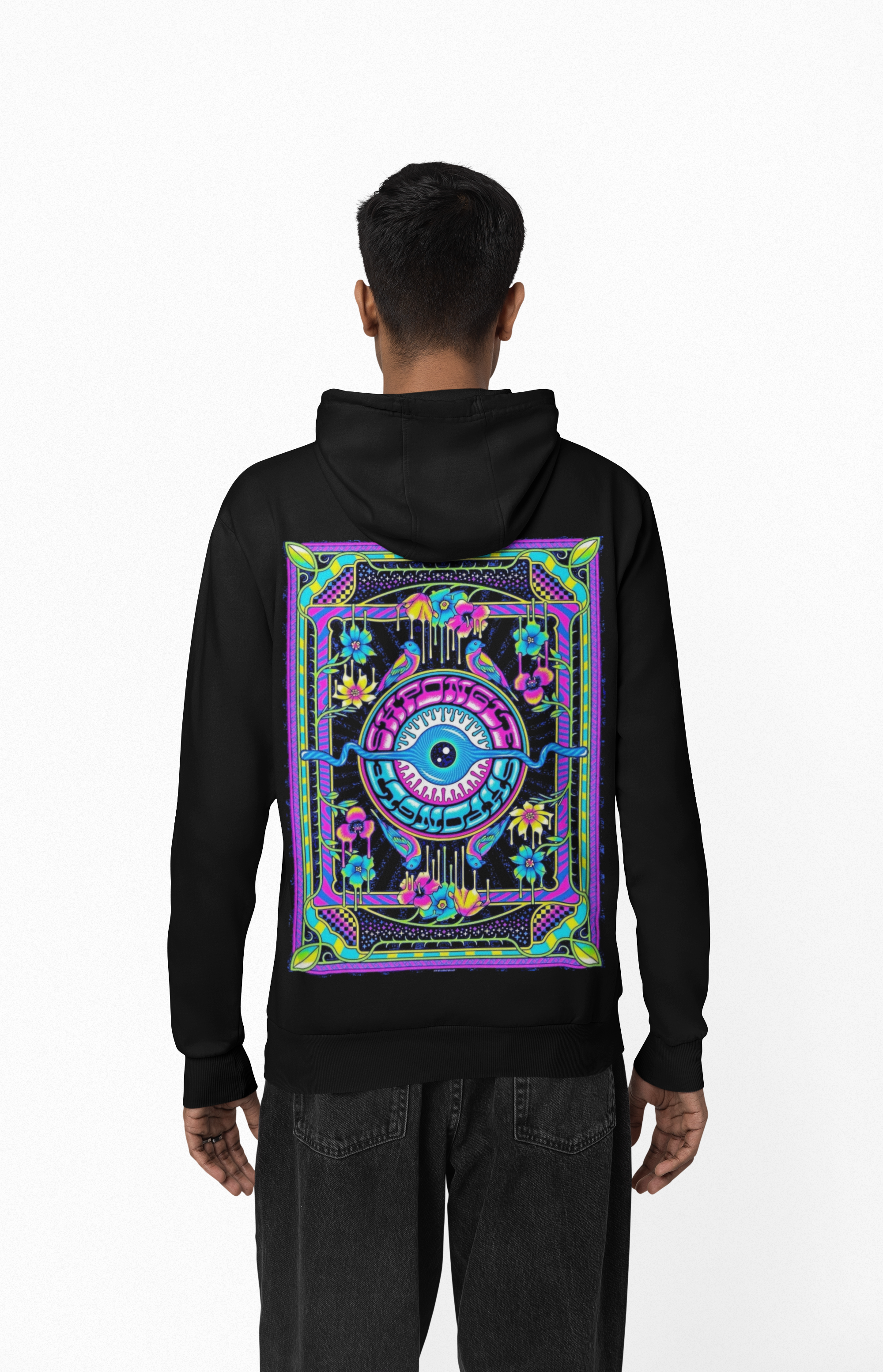 ACID EYE OVERSIZED HOODIE RAVEMANTHRA