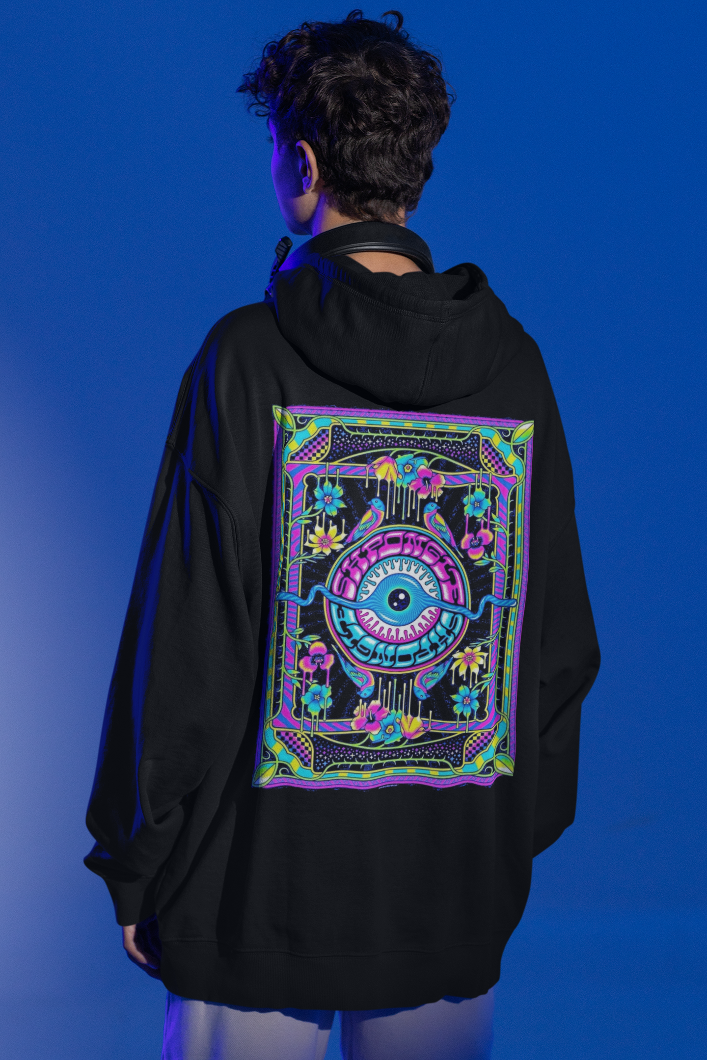 ACID EYE OVERSIZED HOODIE RAVEMANTHRA