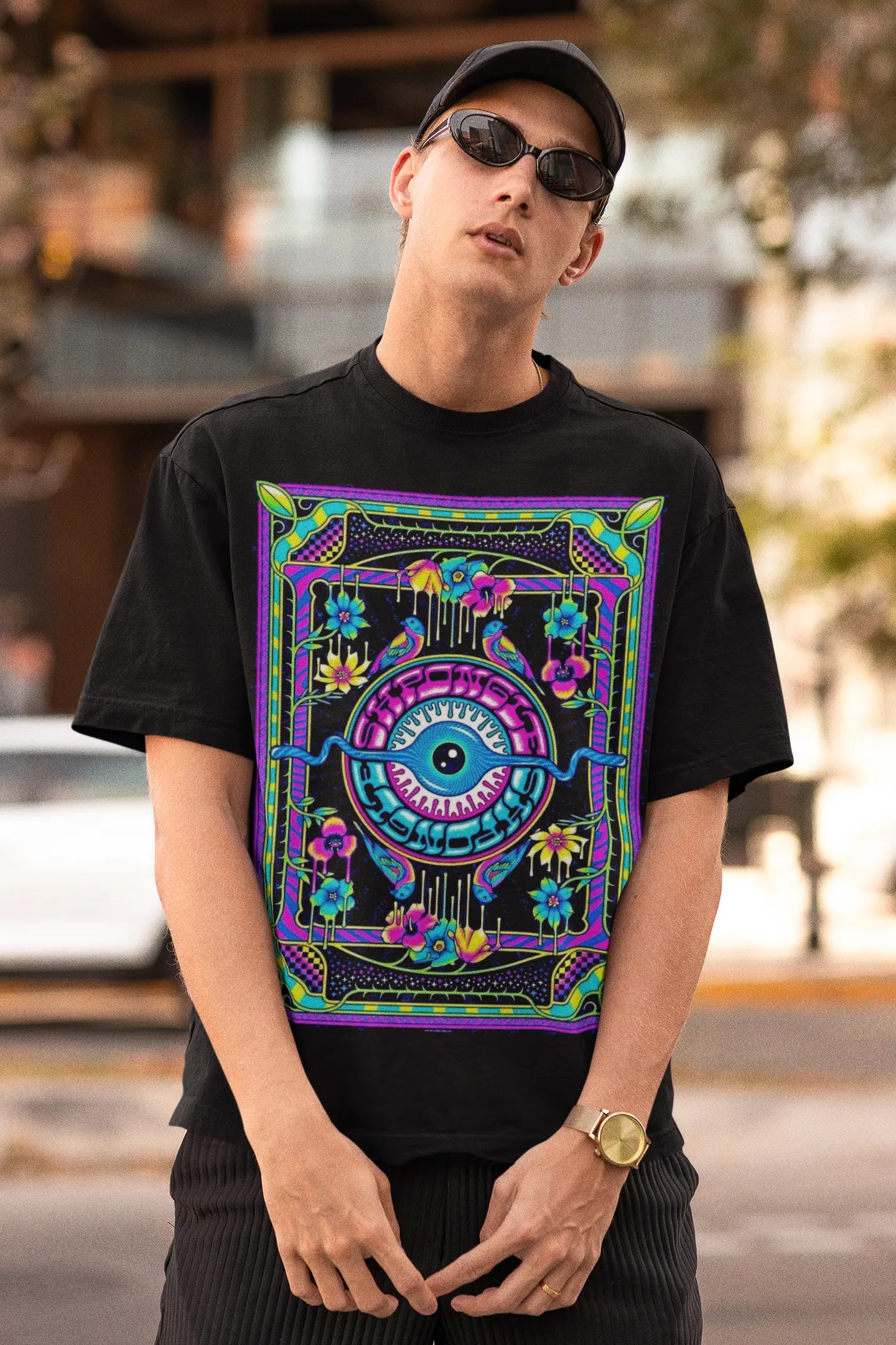 ACID EYE OVERSIZED T SHIRT RAVEMANTHRA