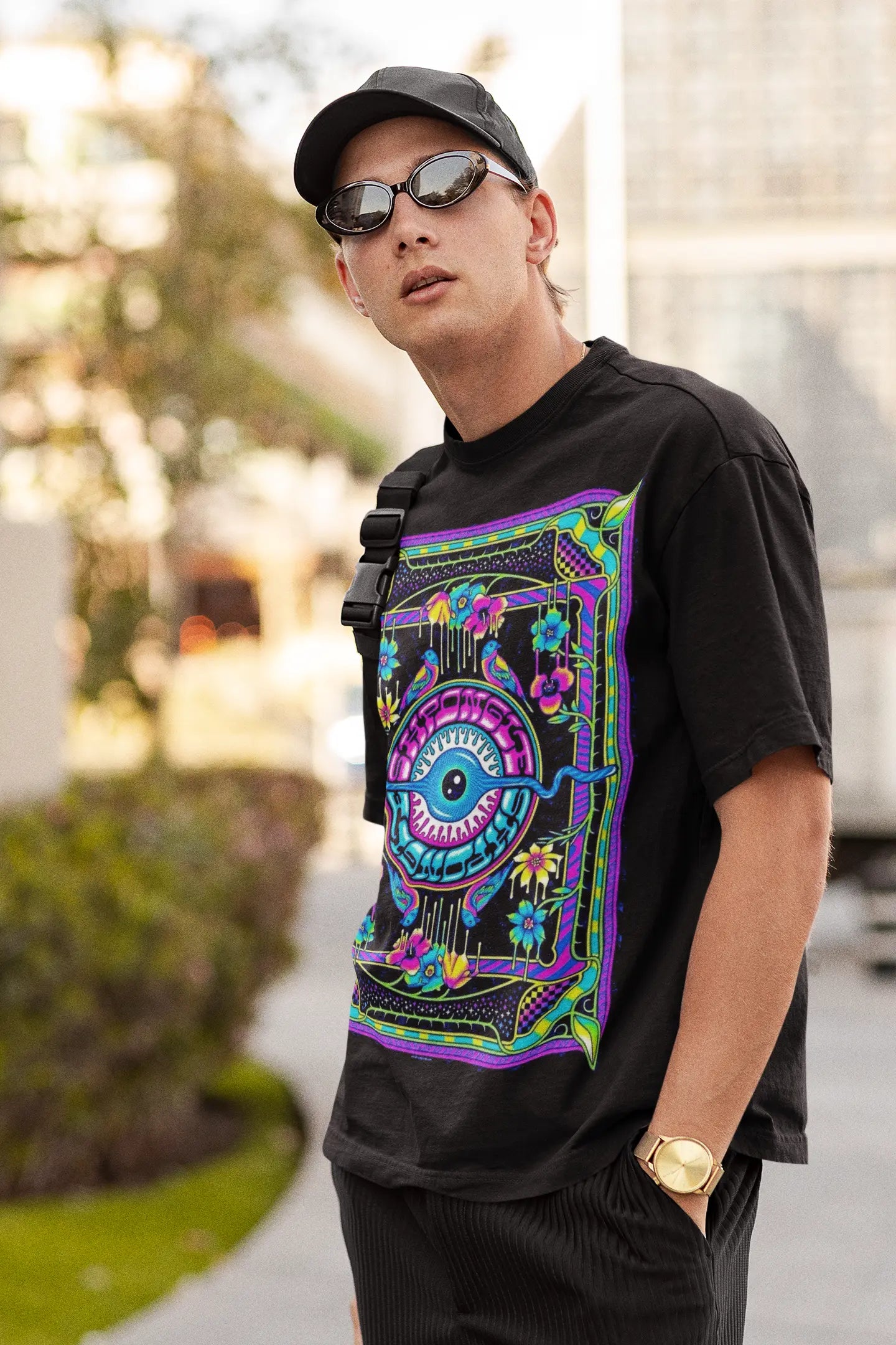 ACID EYE OVERSIZED T SHIRT RAVEMANTHRA