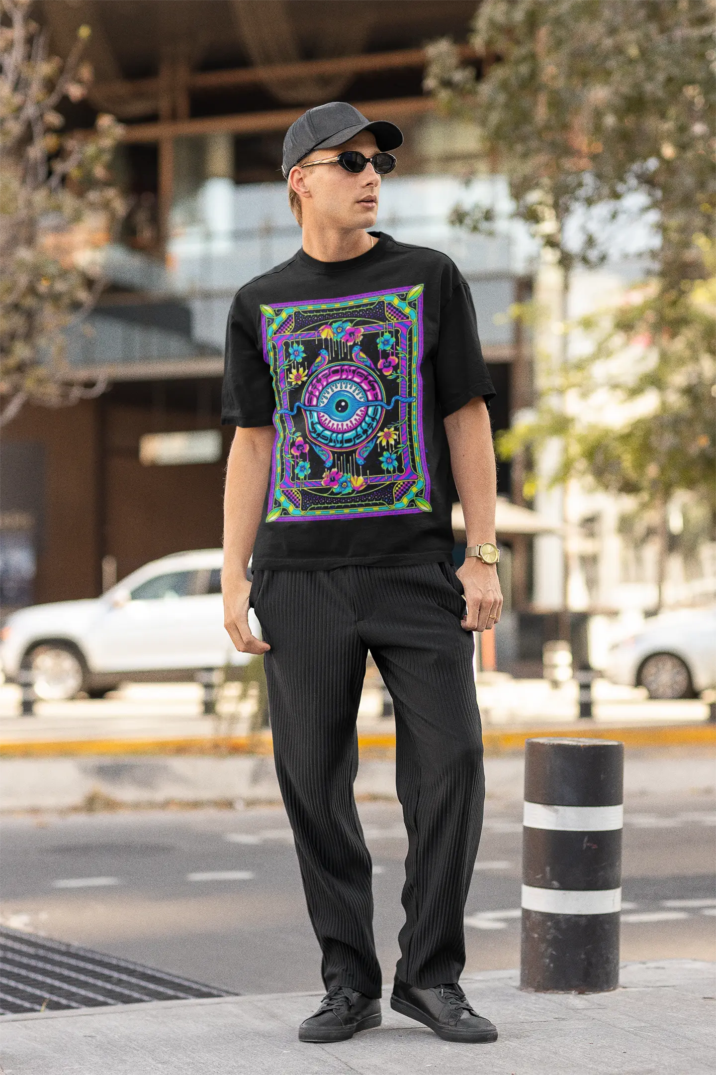 ACID EYE OVERSIZED T SHIRT RAVEMANTHRA