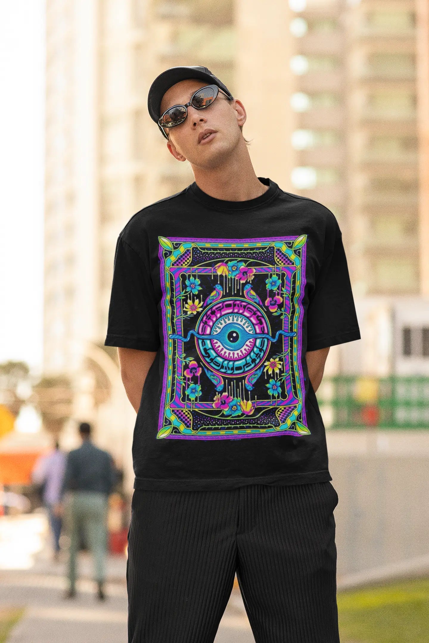 ACID EYE OVERSIZED T SHIRT RAVEMANTHRA