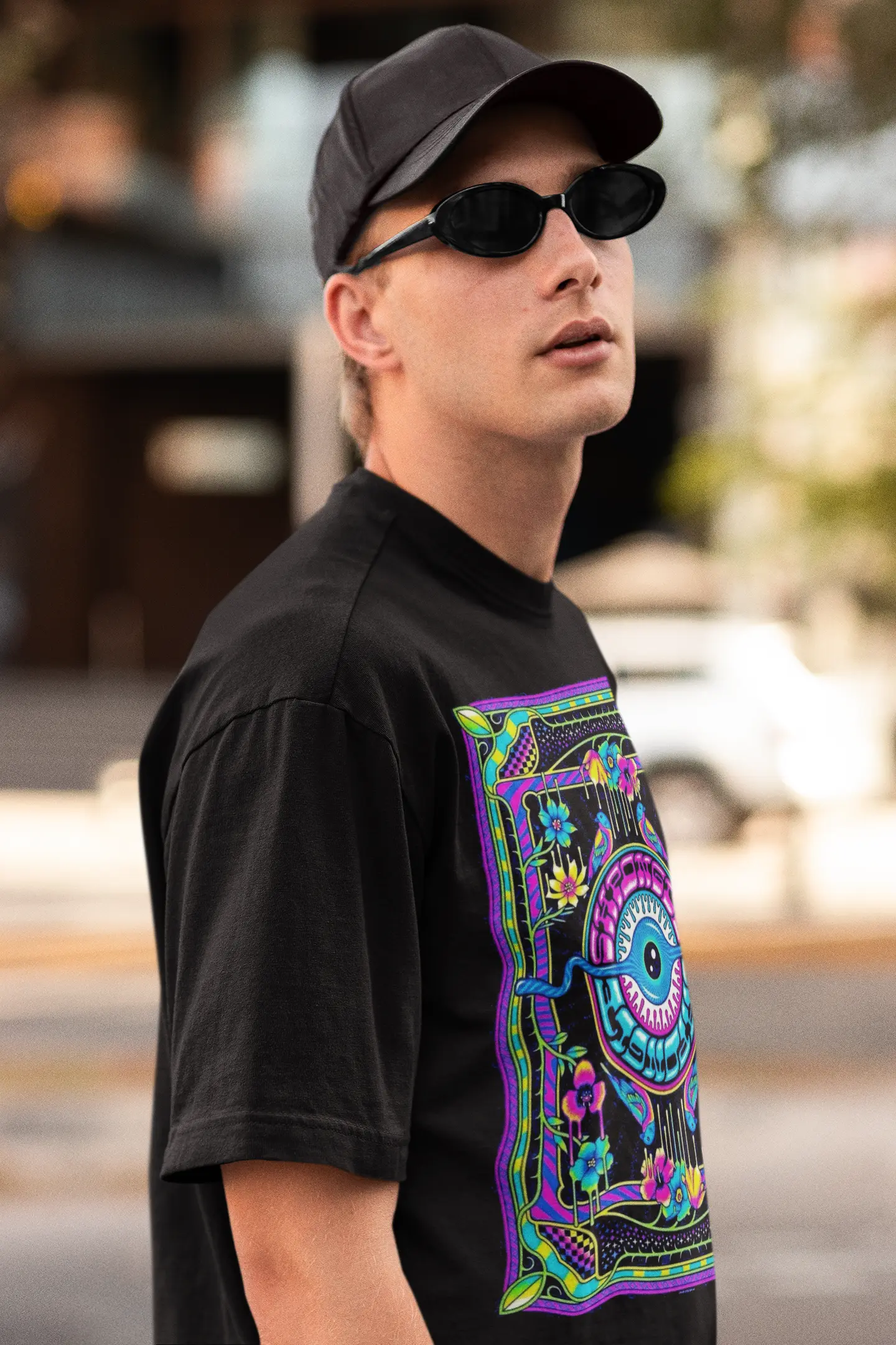 ACID EYE OVERSIZED T SHIRT RAVEMANTHRA
