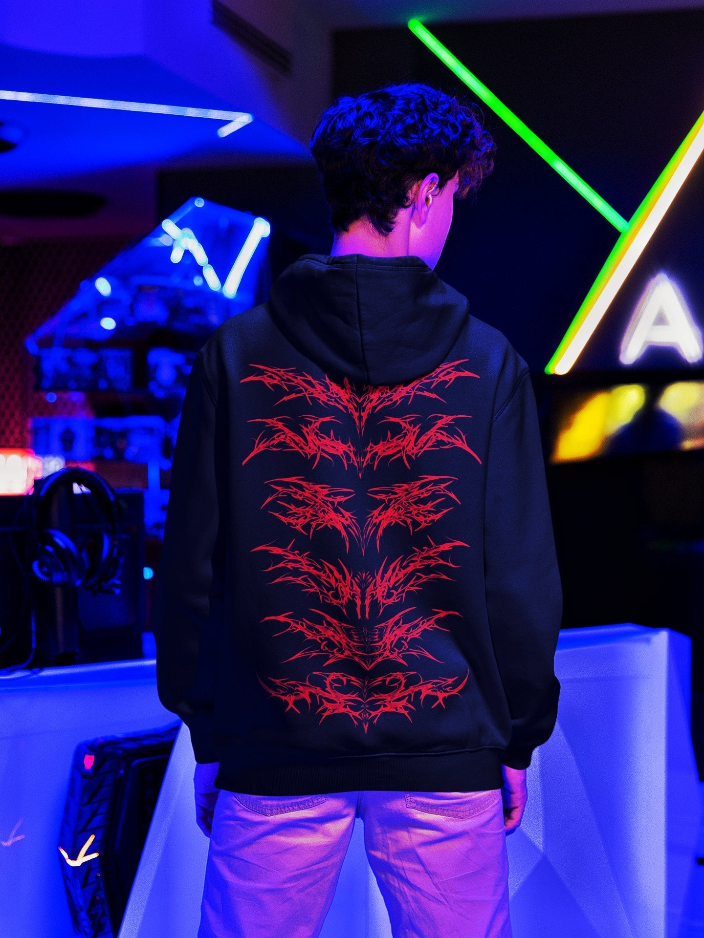 RED CORE PREMIUM HOODIE RAVEMANTHRA