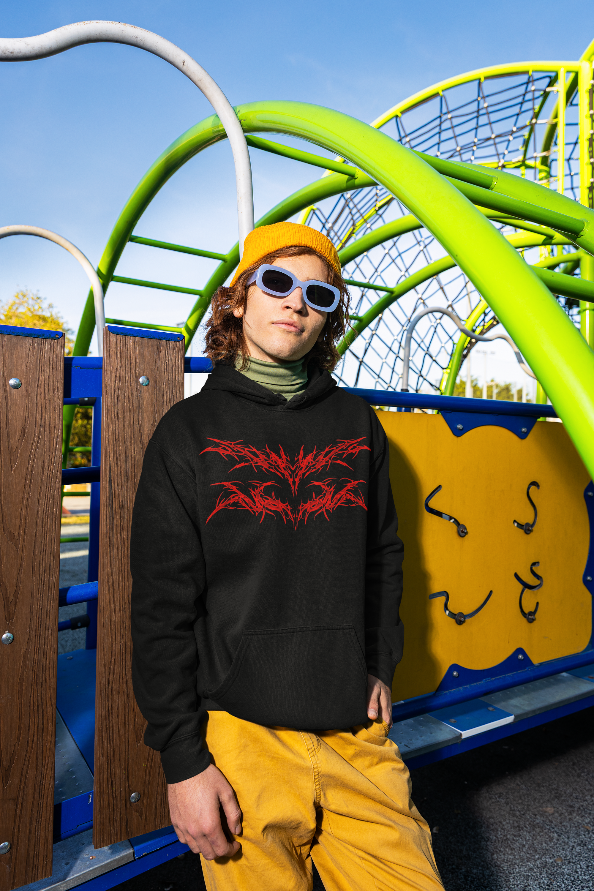 RED CORE PREMIUM HOODIE RAVEMANTHRA
