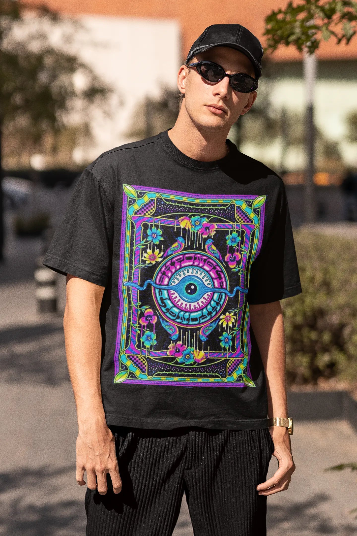 ACID EYE OVERSIZED T SHIRT RAVEMANTHRA